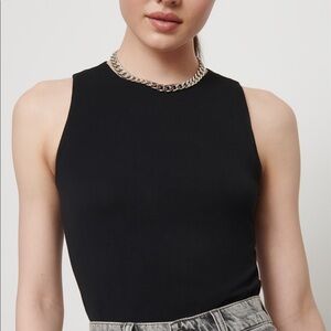 Dynamite Clean Finish Crew Neck Tank, black, size large